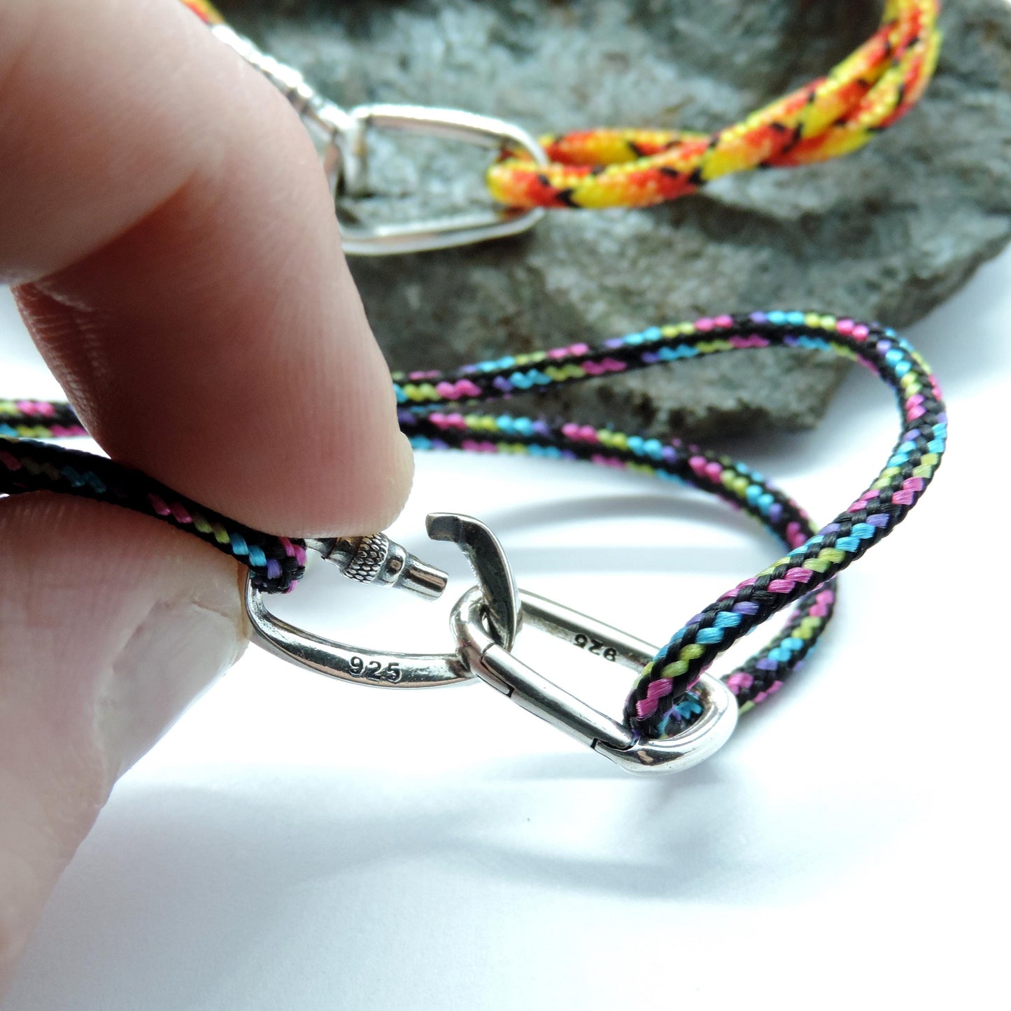 Name Silver Openable Climbing Carabiner Bracelet Jewelry Gift