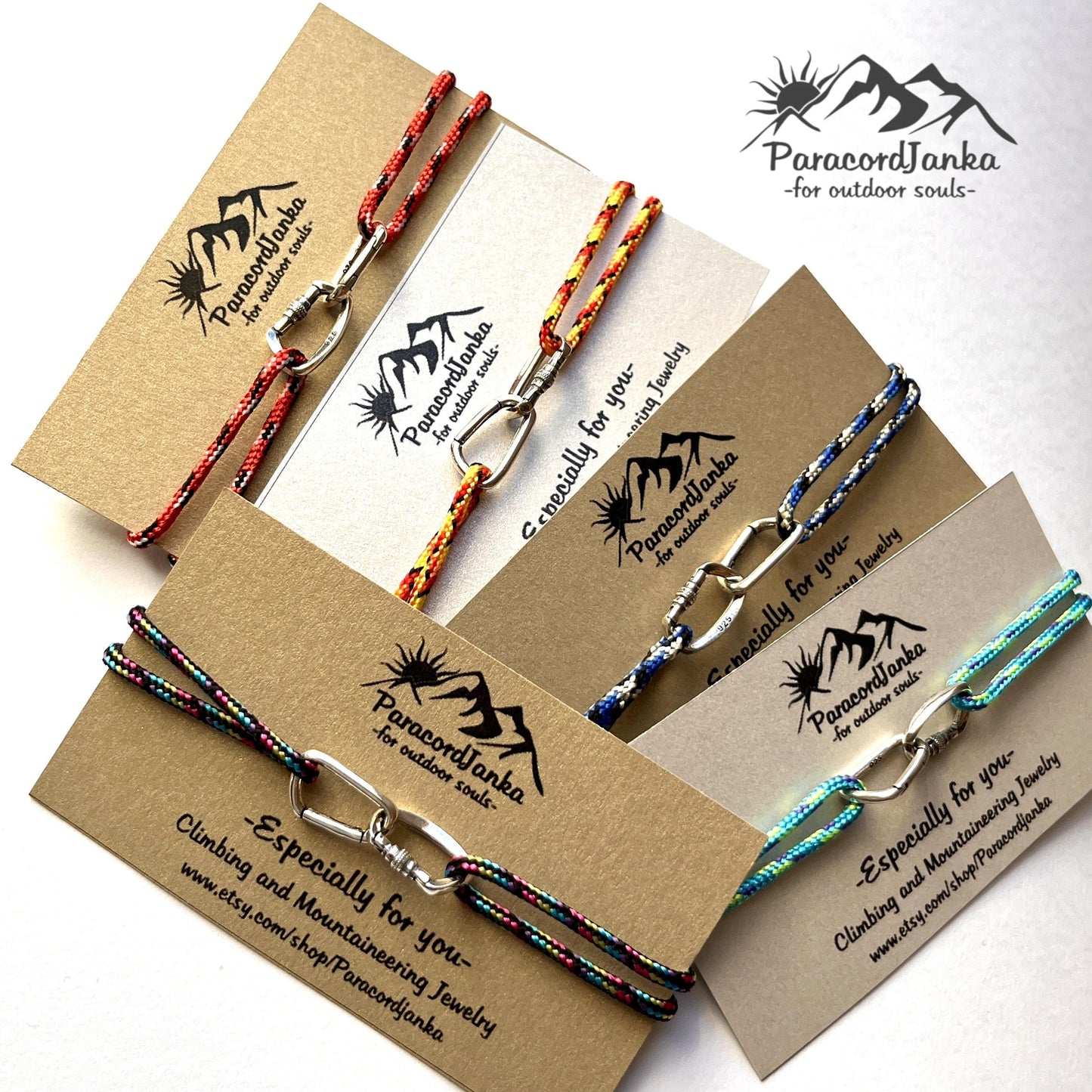 Name Silver Openable Climbing Carabiner Bracelet Jewelry Gift