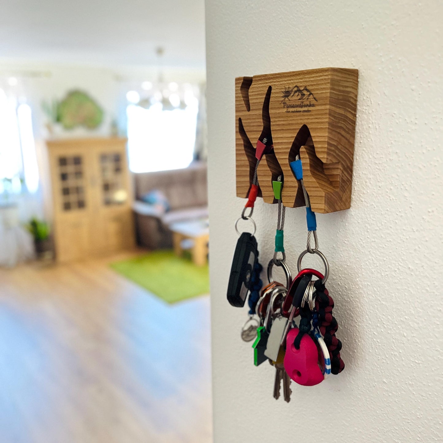 Wood Climbing Key Holder for Climbers Gift