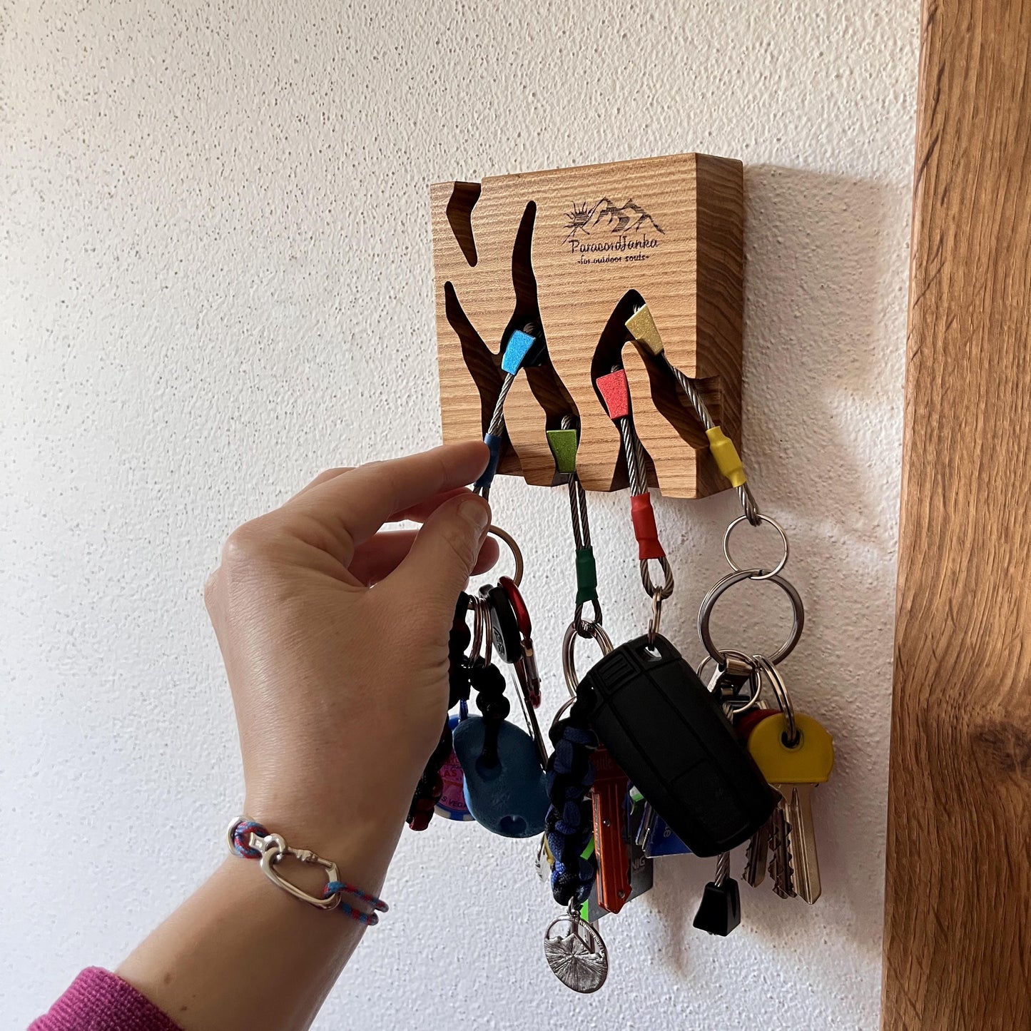 Wood Climbing Key Holder for Climbers Gift