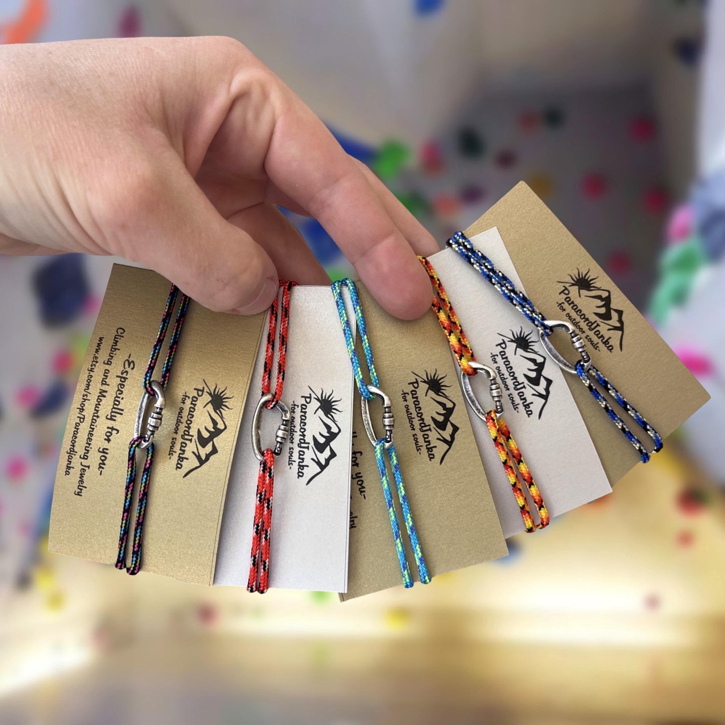 Climbing Bracelet Gift, Climbing Carabiner Jewelry