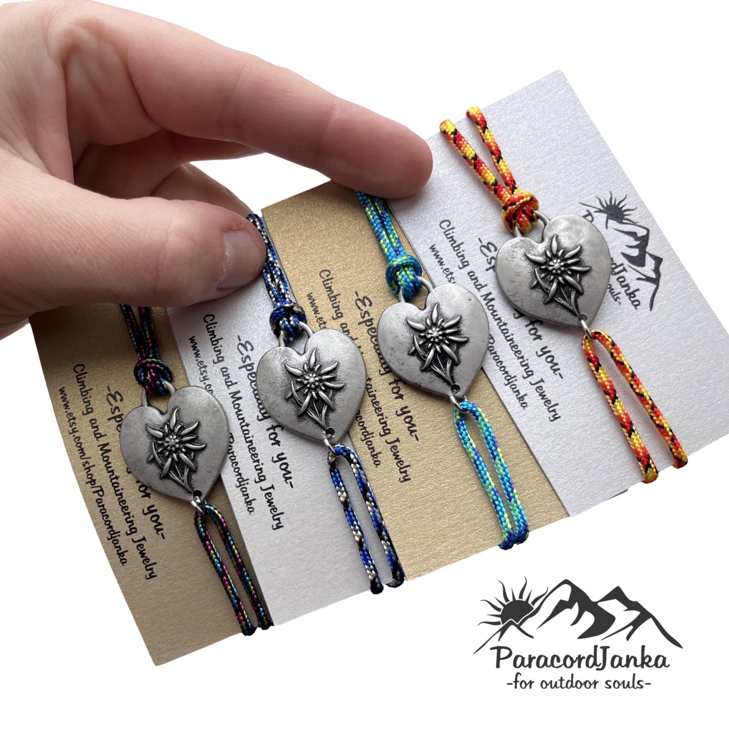 Heart Edelweiss Mountain Bracelet Gift