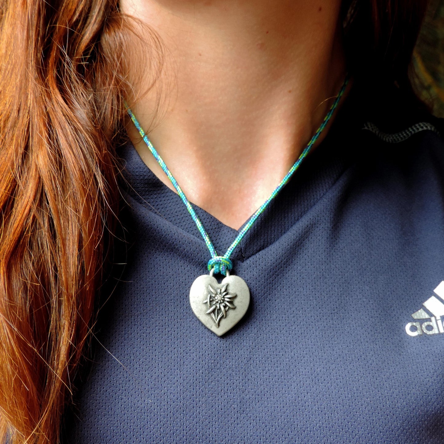 Heart Edelweiss Mountain Necklace Gift