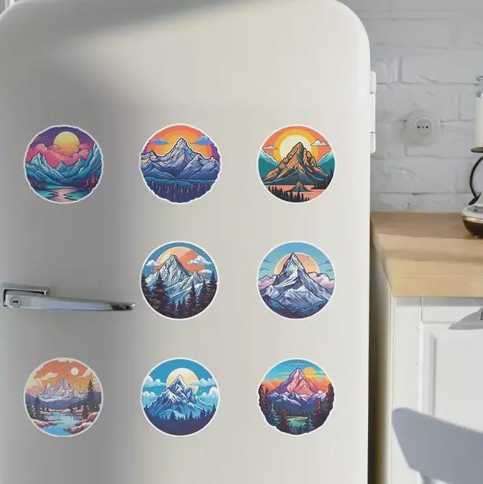 50 pieces Mountain Stickers Gift