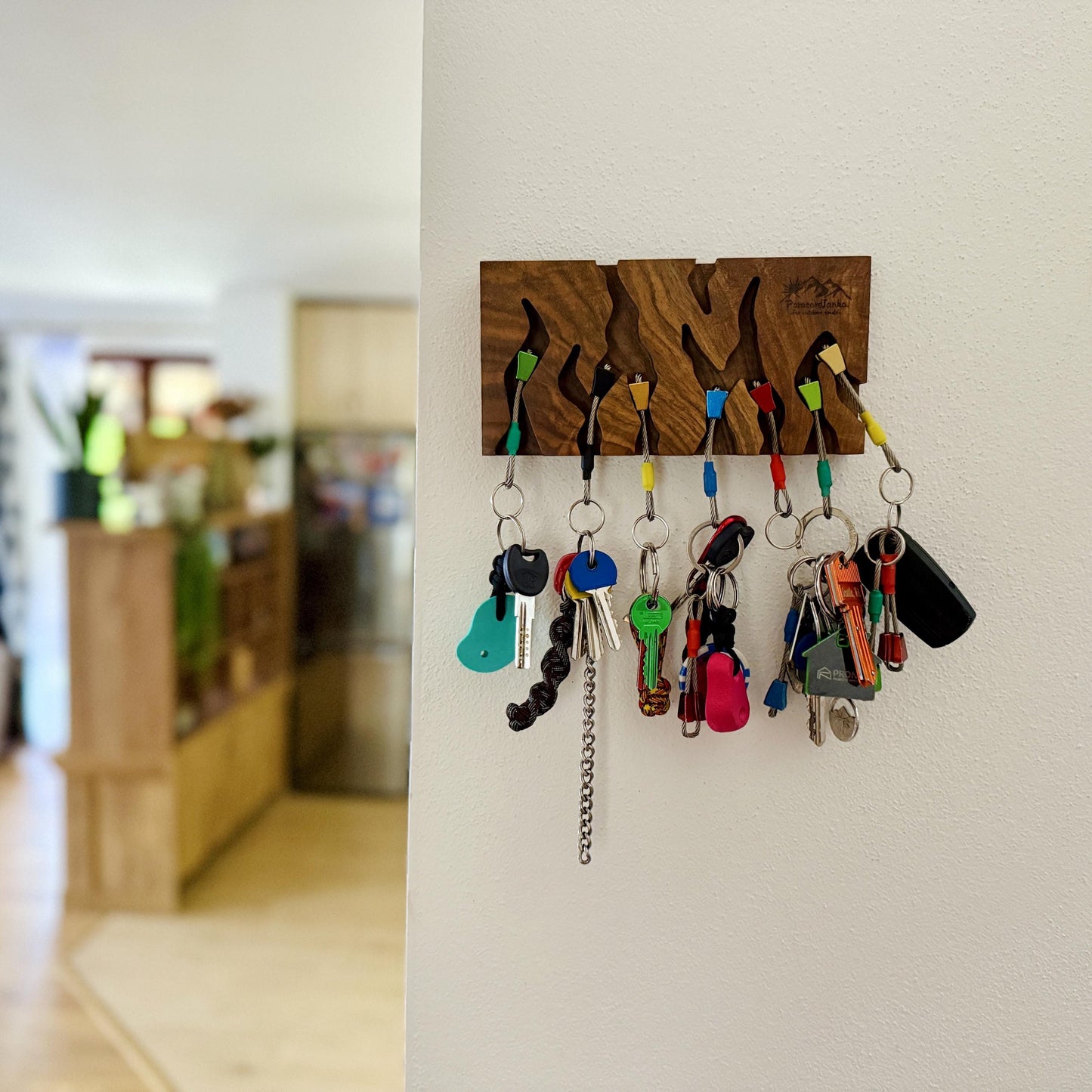 Big Walnut Wood Climbing Key Holder for Climbers Gift