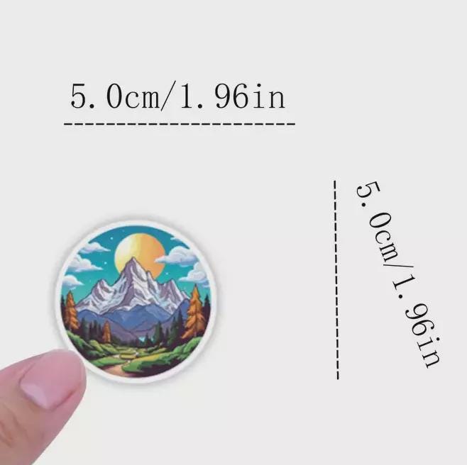50 pieces Mountain Stickers Gift
