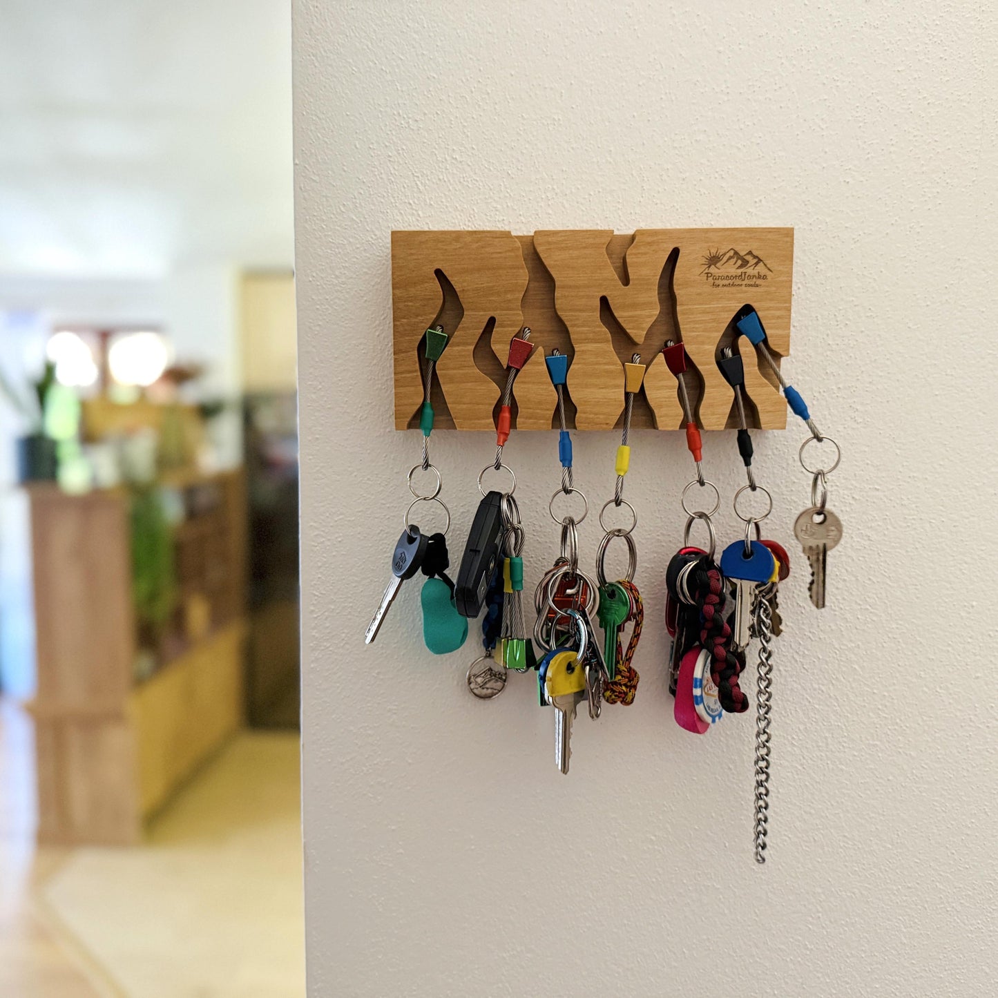 Big Oak Wood Climbing Key Holder for Climbers Gift