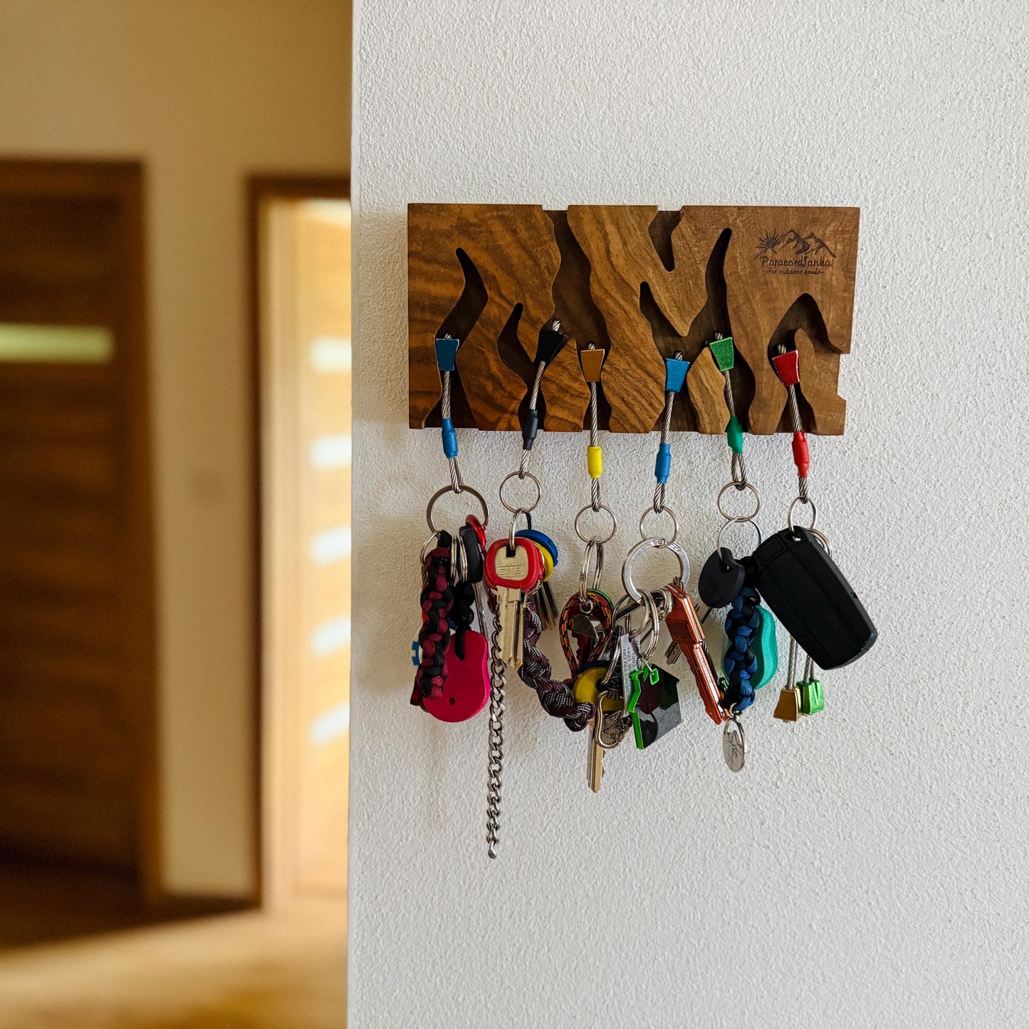 Big Walnut Wood Climbing Key Holder for Climbers Gift