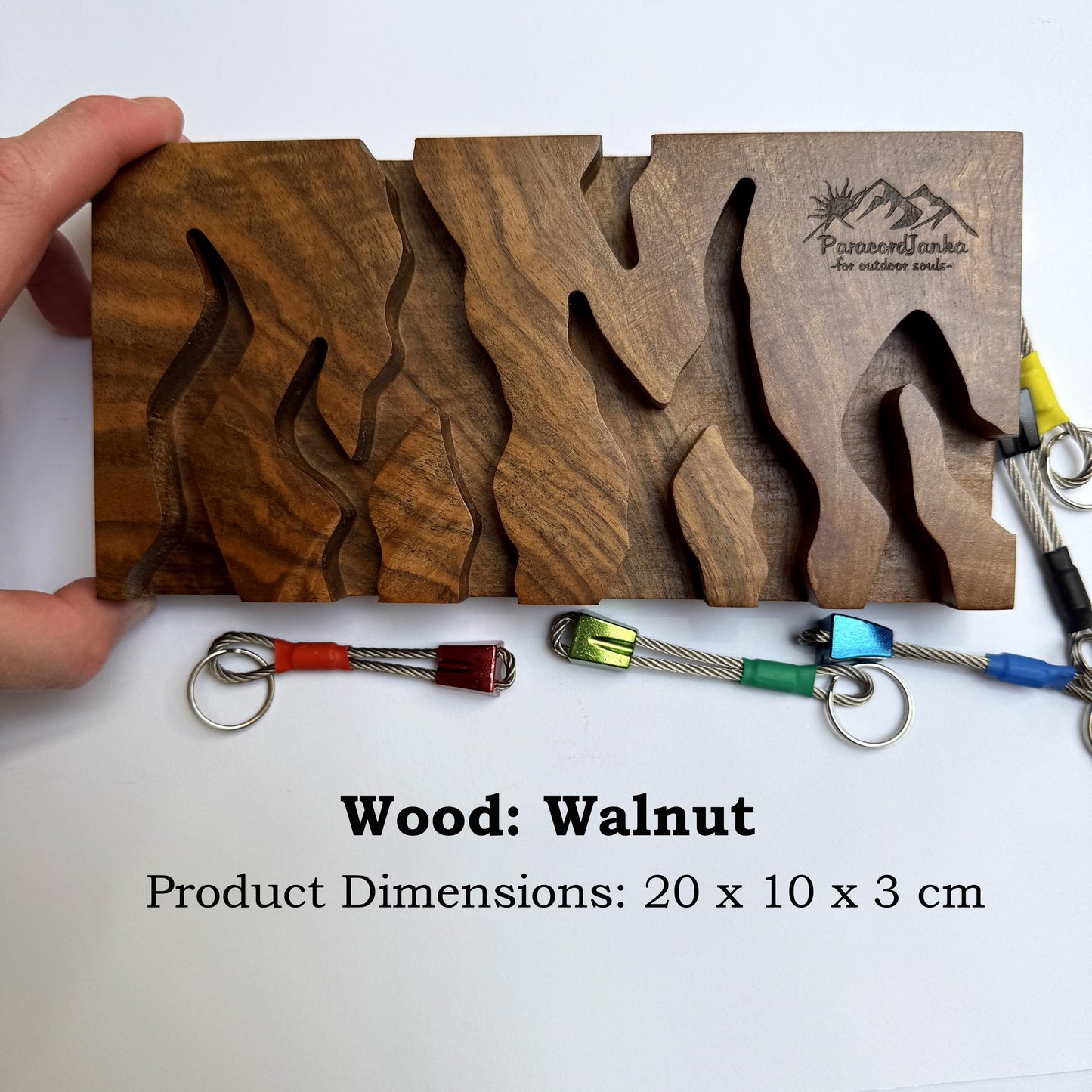 Big Walnut Wood Climbing Key Holder for Climbers Gift