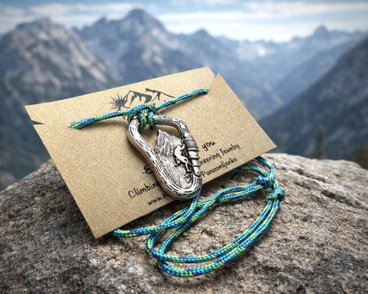 Carabiner Climbing Mountain Necklace