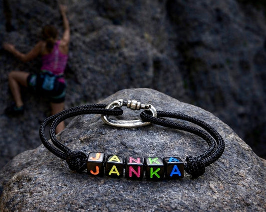 Name Climbing Bracelet Climbing Carabiner Jewelry Gift