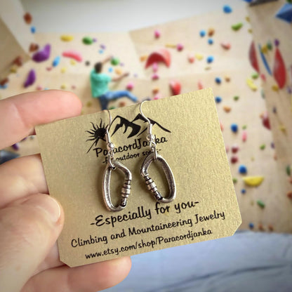 Climbing Carabiner Earrings Gift