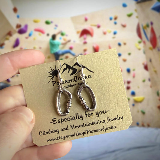 Climbing Carabiner Earrings Gift