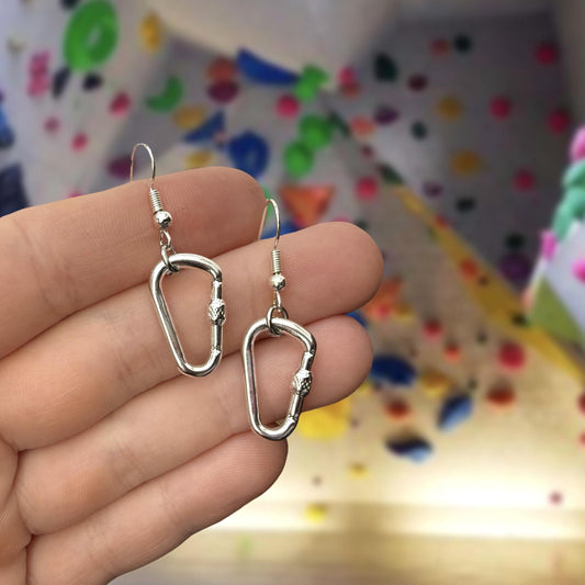 Climbing Carabiner Earrings, Climbing JewerlyClimbing Carabiner Earrings Climbing Jewerly,  Gift for Climber