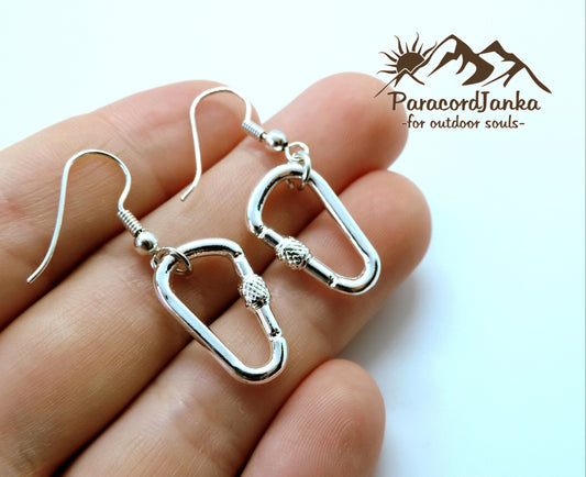 Climbing Carabiner Earrings, Climbing Jewerly, Gift for Climber