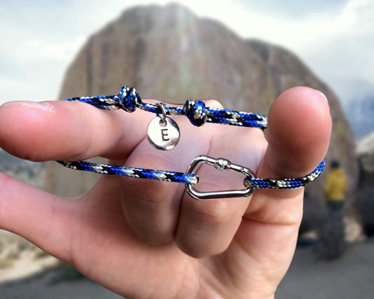 Name Letter Climbing Bracelet, Climbing Carabiner Jewelry