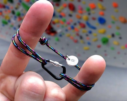 Name Letter Climbing Bracelet, Climbing Carabiner Jewelry
