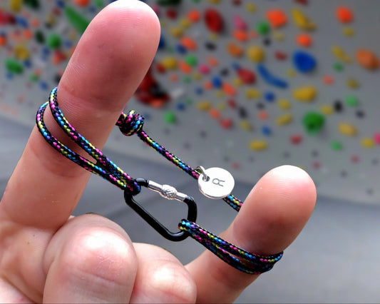 Name Letter Climbing Bracelet, Climbing Carabiner Jewelry