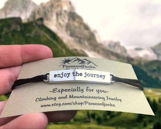 Enjoy the Journey Mountain Hiking Climbing Bracelet Gift
