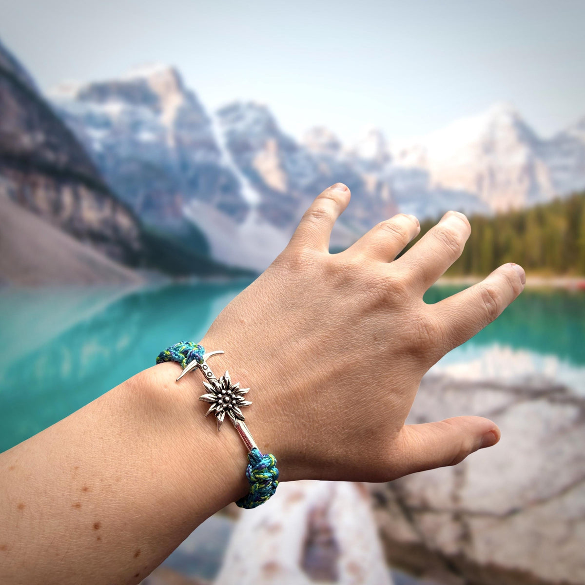 Ice Axe Flower Bracelet Hiking Jewelry Ice Axe Flower Bracelet, Hiking Jewelry, Gift for Mountain Lovers