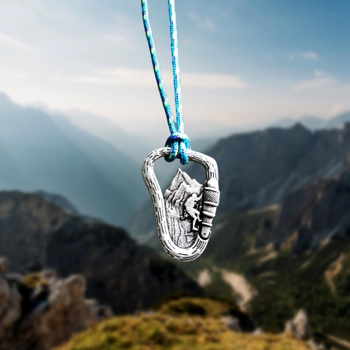 Carabiner Climbing Mountain Necklace