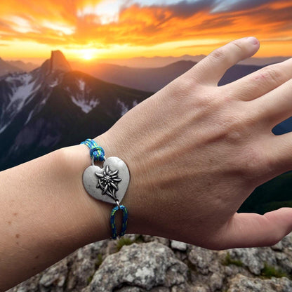 Heart Edelweiss Mountain Bracelet Gift