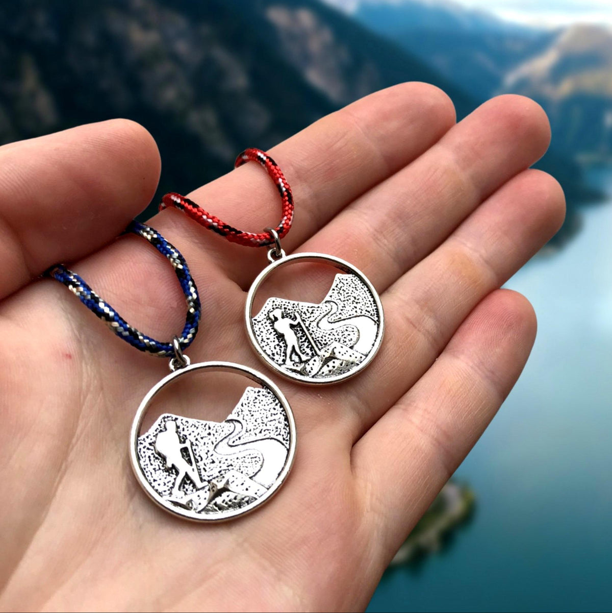 Hiking Mountain Necklace Gift