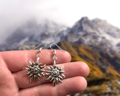 Edelweiss Mountain Flower Earrings Gift