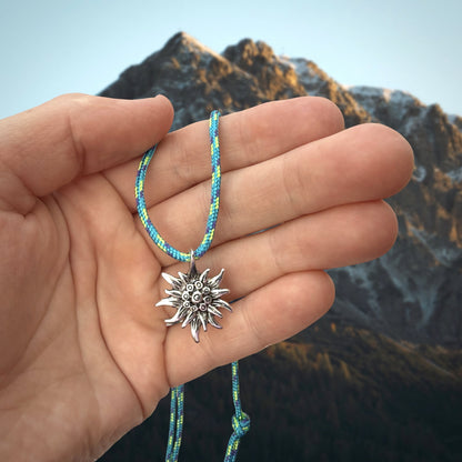 Edelweiss Mountain Necklace Gift for Hiker