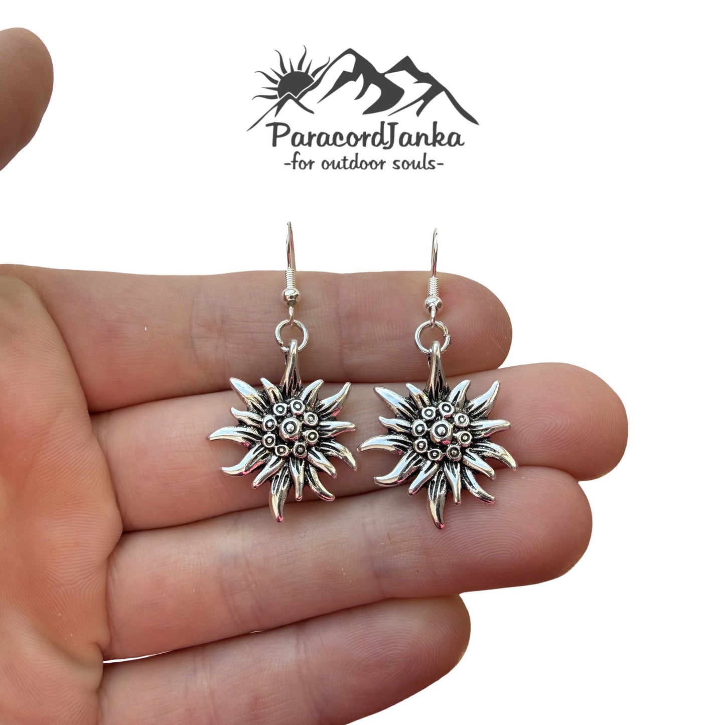 Edelweiss Mountain Flower Earrings Gift