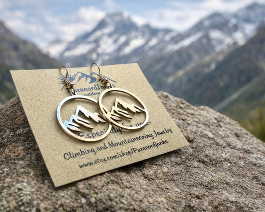 Mountain Earrings Climbing Gift