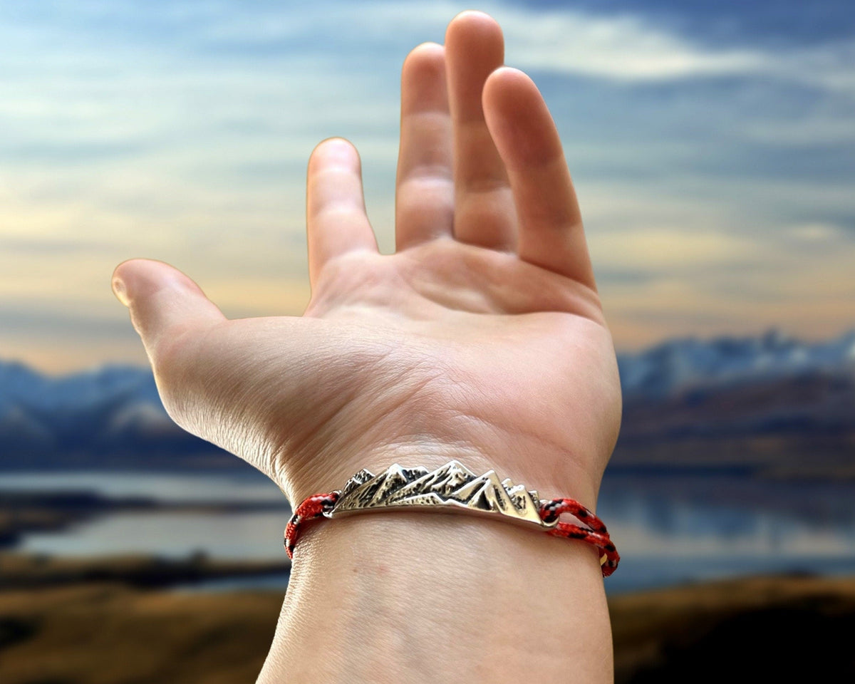 Couple Mountain Bracelets, Climbing Jewelry, Gift for Mountain Lover