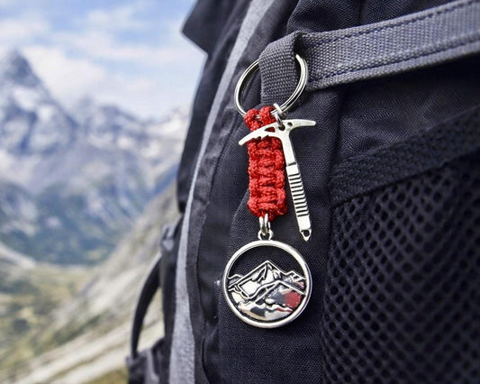 Mountain Hiking Climbing Keychain Gift Jewelry