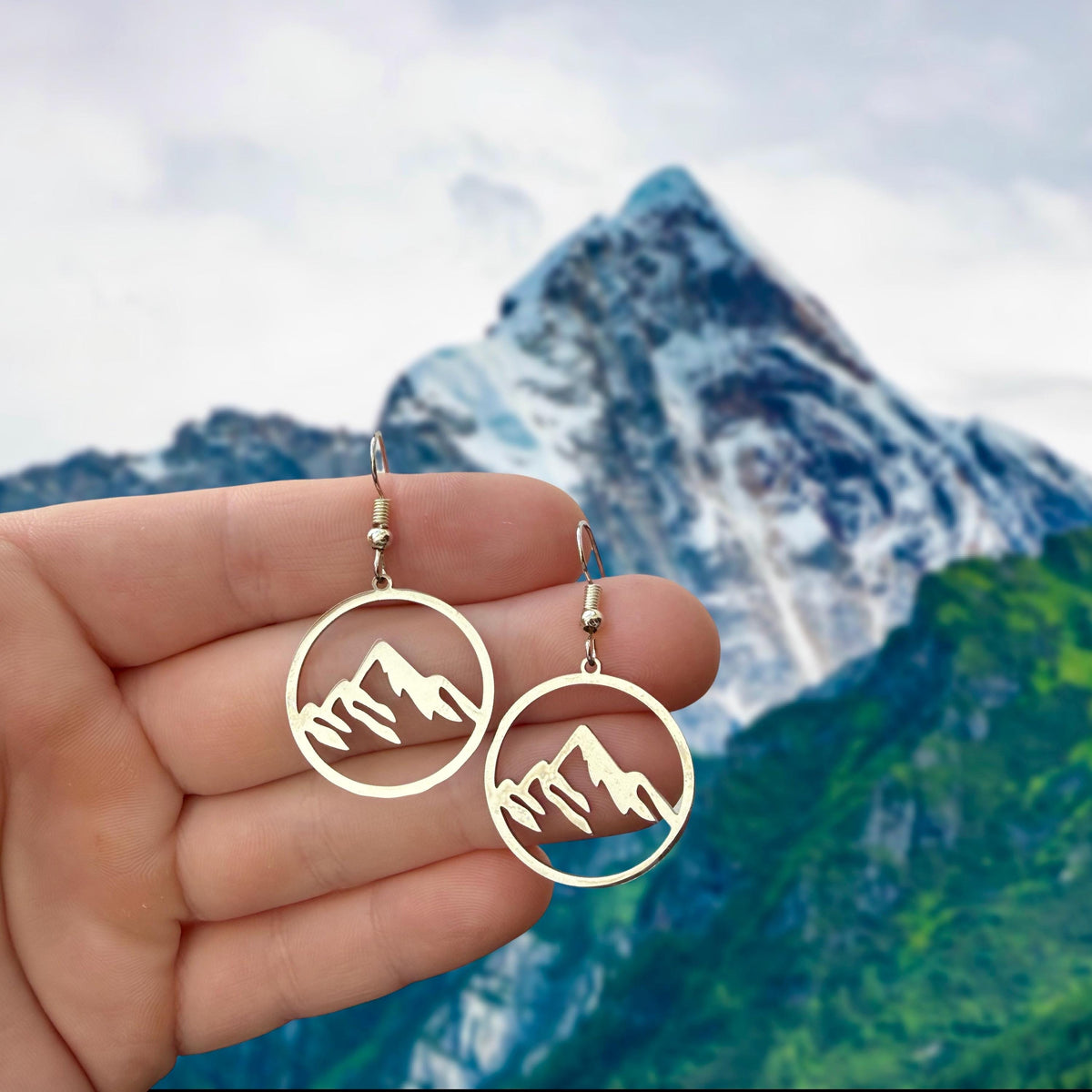 Mountain Earrings Climbing Gift