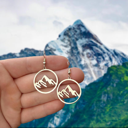 Mountain Earrings Climbing Gift