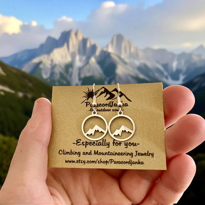 Mountain Earrings Climbing Gift