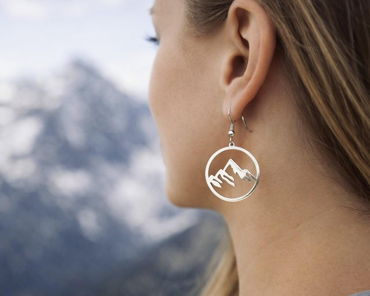 Mountain Earrings Climbing Gift