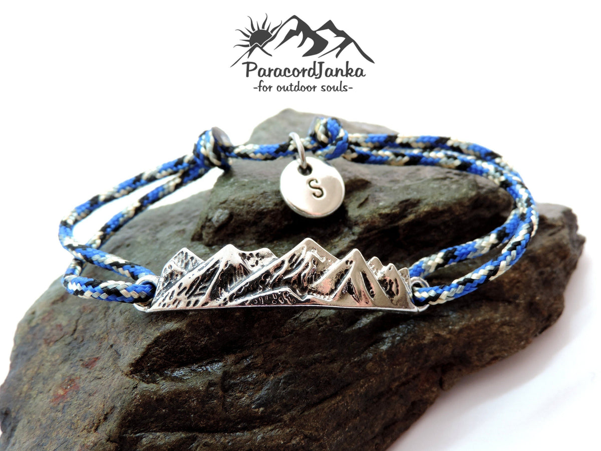 Name Letter Mountain Hiking Bracelet Jewelry Gift