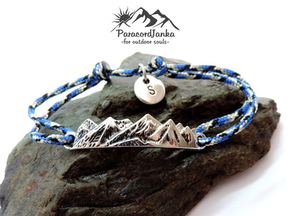 Name Letter Mountain Hiking Bracelet Jewelry Gift