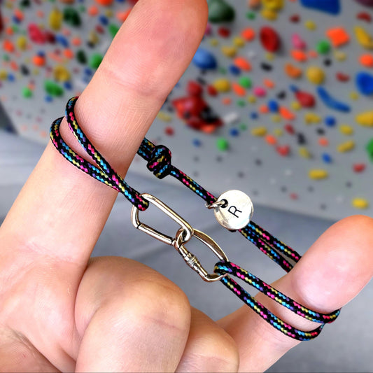 Name Silver Openable Climbing Carabiner Bracelet Jewelry Gift