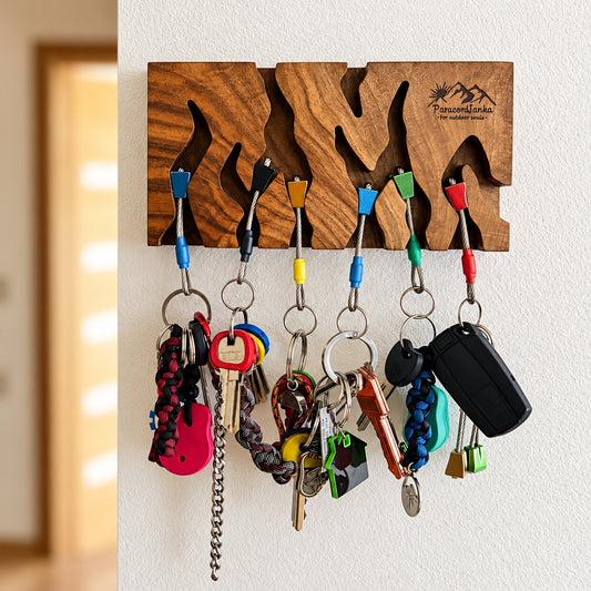 Big Walnut Wood Climbing Key Holder for Climbers Gift