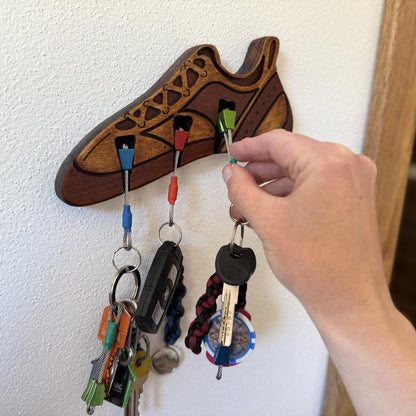 Wooden Climbing Shoe Key Holder