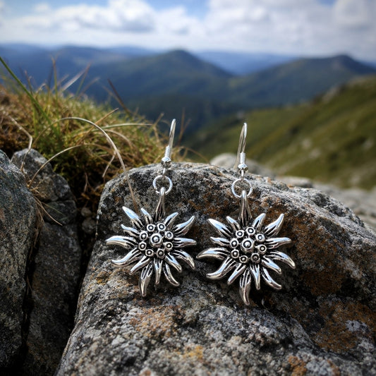 Edelweiss Mountain Flower Earrings Gift