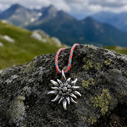 Edelweiss Mountain Necklace Gift for Hiker