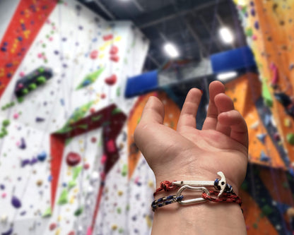 Climbing Bracelet, Gift for Climber, Carabiner Ice Axe Bracelet