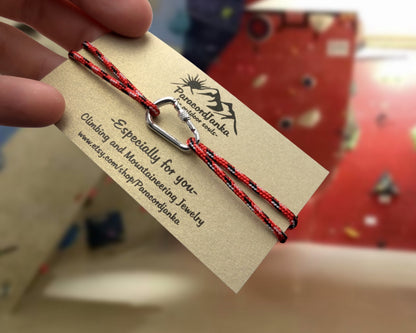Name Letter Climbing Bracelet, Climbing Carabiner Jewelry