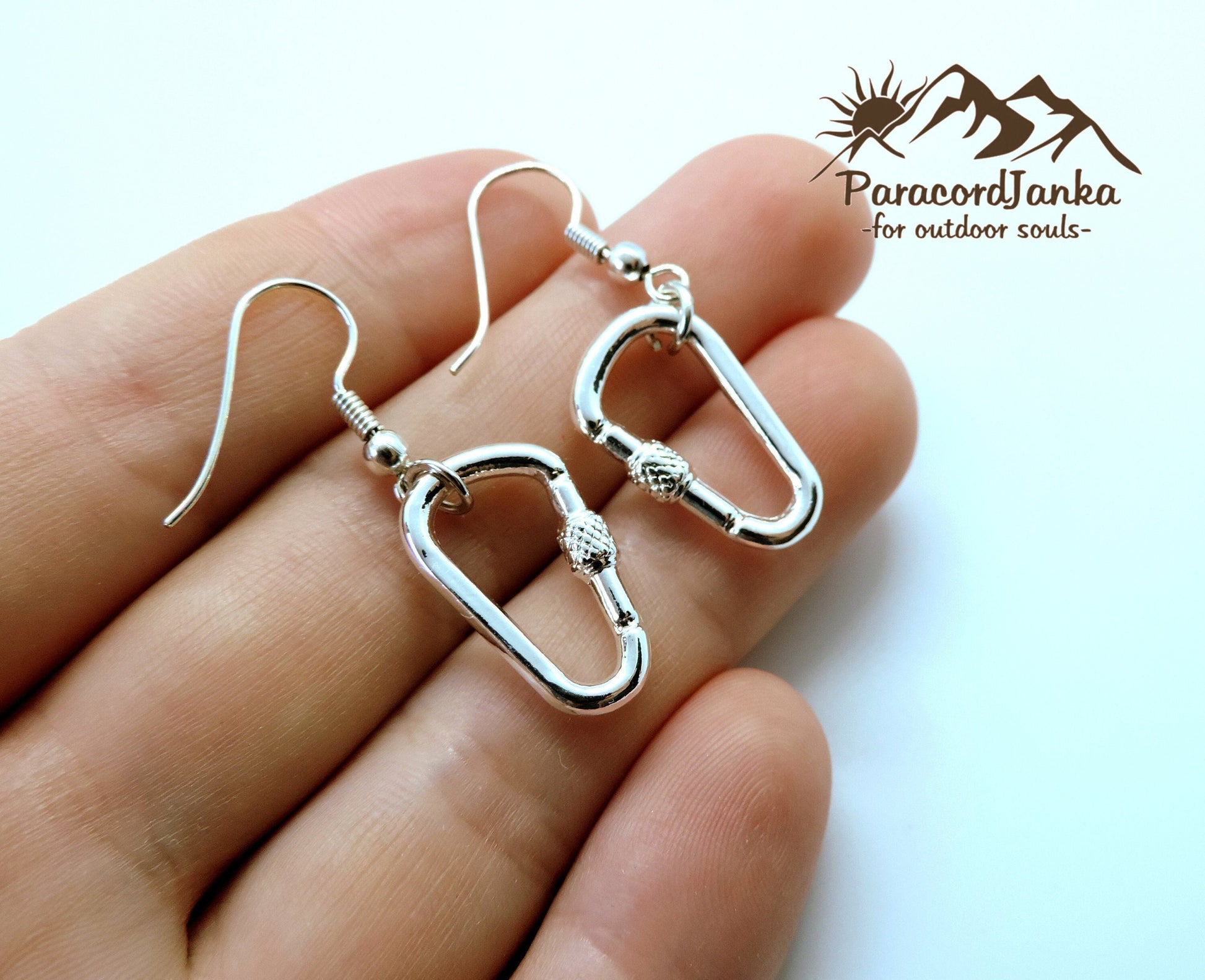 Climbing Carabiner Earrings, Climbing Jewerly, Gift for Climber