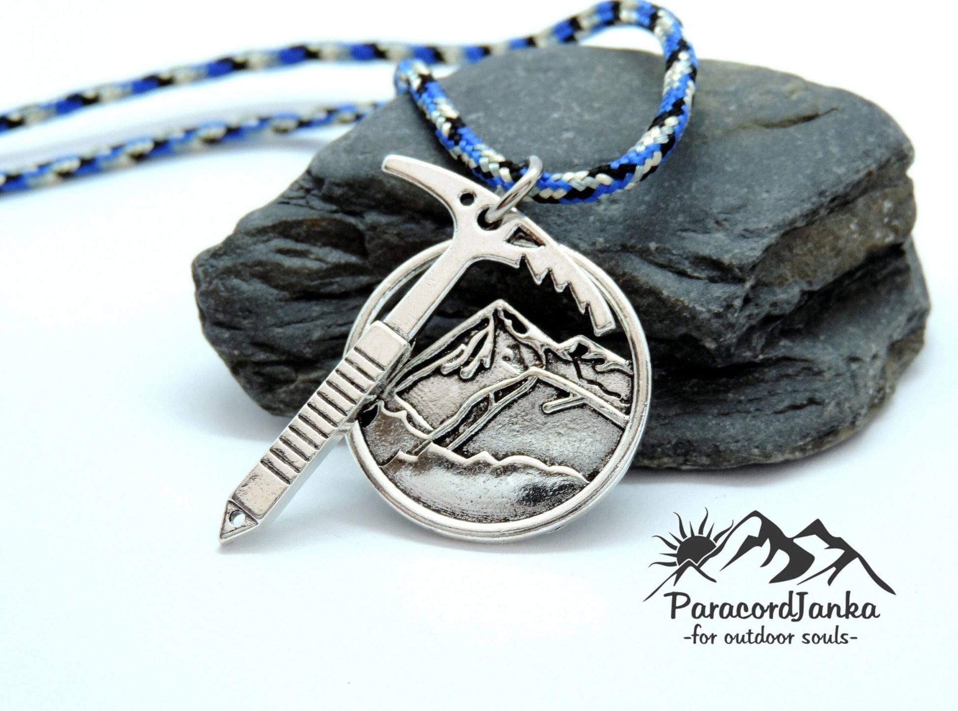 Mountain Ice Axe Necklace, Climbing Jewelry