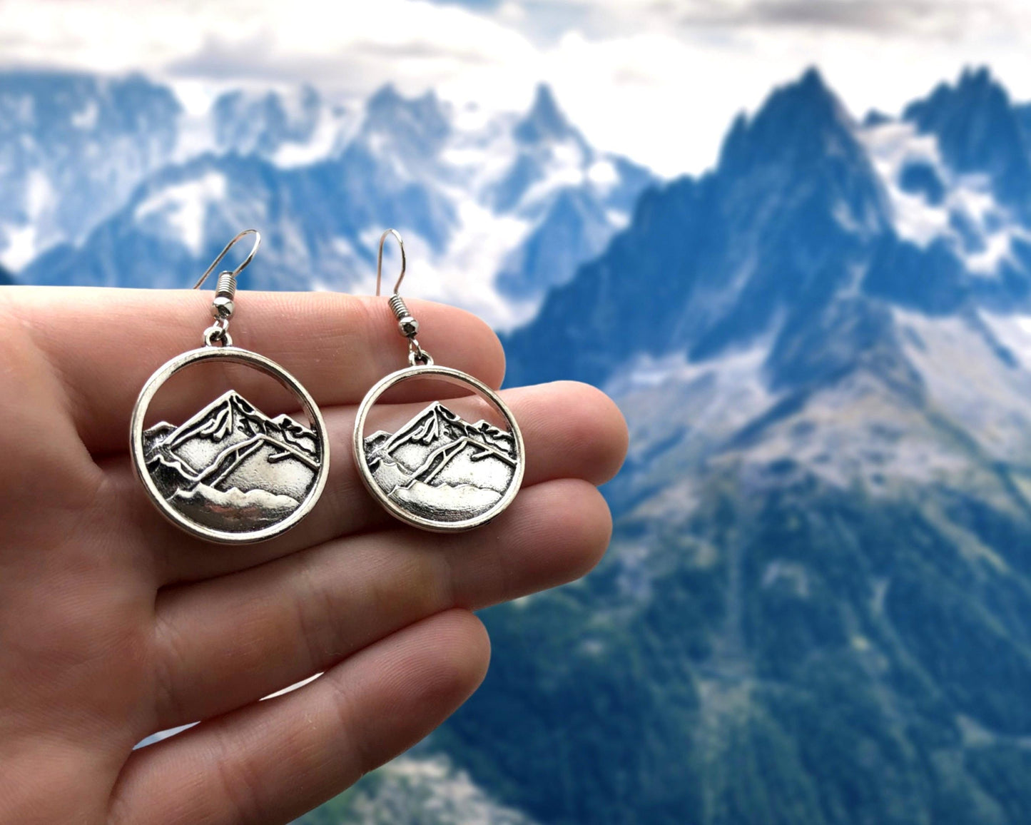 Mountain Hiking Earrings Gift