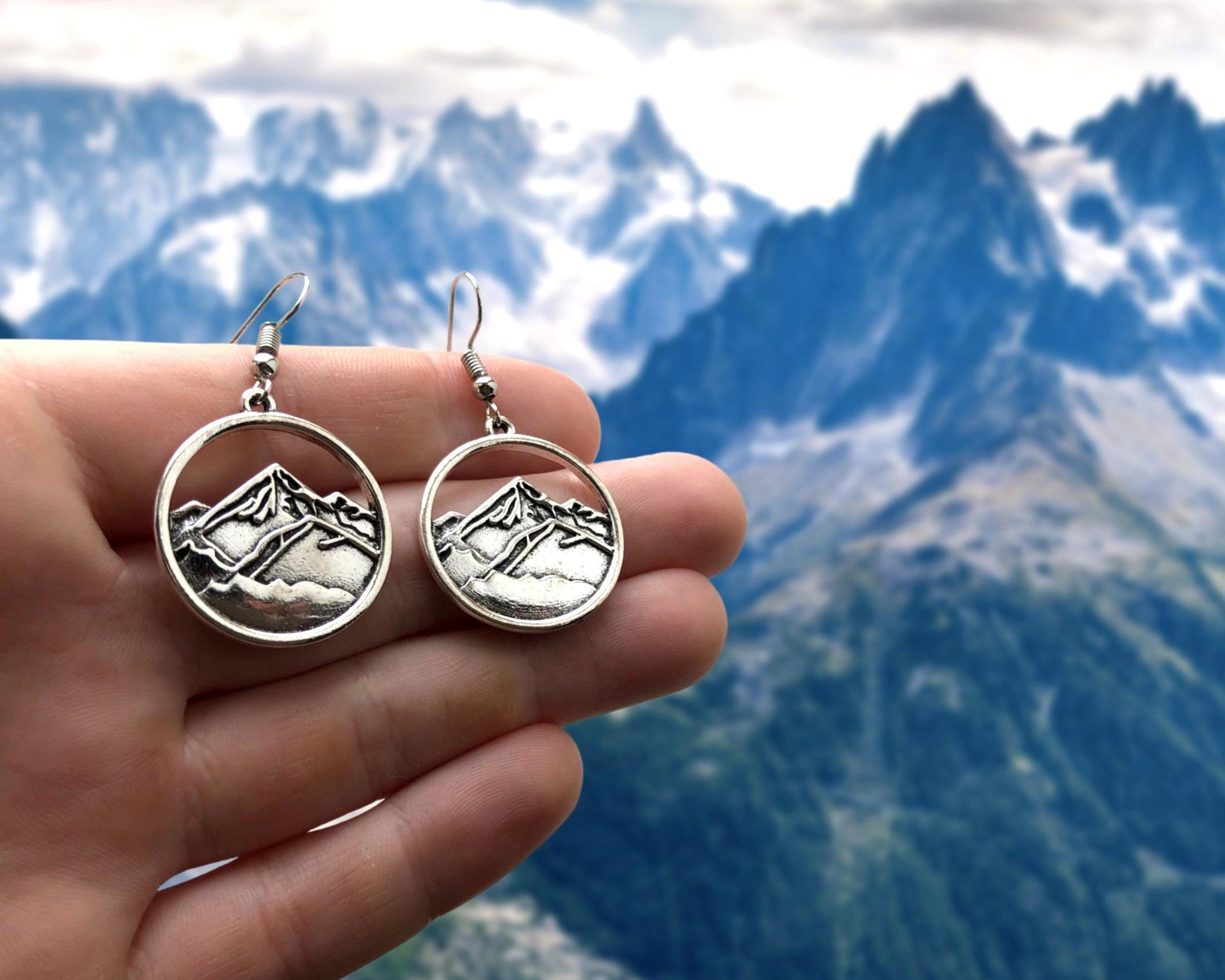 Mountain Hiking Earrings Gift